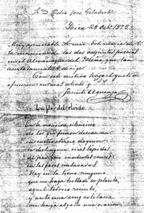 Un manuscrit de Jacint Aquenza i Loaiza. Foto: Arxiu d´Isidor Marí Mayans.