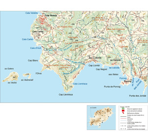 Mapa general del poble des Cubells. Elaboració. Josep Antoni Prats Serra / José F. Soriano Segura / Antoni Ferrer Torres.