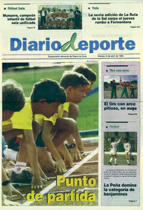 Portada del suplement <em>Diario Deporte</em>, que surt els dimarts amb l´edició de <em>Diario de Ibiza</em>.