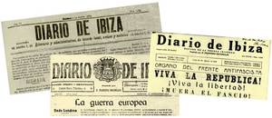 Capçaleres del <em>Diario de Ibiza</em> d´èpoques diferents.