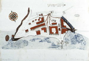 El port d´Eivissa i la vila d´Eivissa a principi del s. XVII. Foto: Cortesia de l´Archivo General de Simancas.