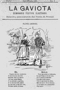 Portada del setmanari <em>La Gaviota</em>, publicat el 1893.