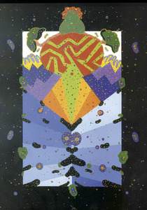 <em>Braunia</em> (1970). Acrílic damunt tela, 100 x 73 cm., obra de Zush, pintor que va exposar a la Galeria Ivan Spence.