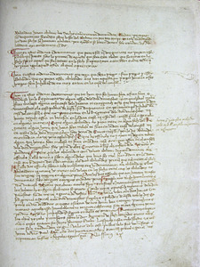 Pàgina 109 del <em>Llibre de la Cadena</em>, còdex que conté còpies dels documents més importants de la Universitat d´Eivissa.