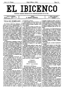 <em>El Ibicenco</em>, periòdic que es publicà, en la segona època, 1890, com a òrgan del Partit Liberal.