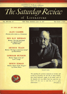 Portada de la revista <em>The Saturday Review of Literature</em> dedicada a Elliot Harold Paul.