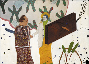 <em>Fingernail</em>, acríl·lic, cartó i madera, 71 x 50 cm (1968), obra d´Albert Porta i Muñoz –Zush–, del catàleg de l´exposició que realitzà al Museu Nacional Centre d´Art Reina Sofia. Extret de <em>Zush - La campanada</em>.