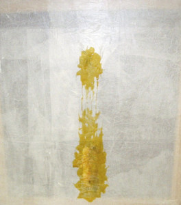<em>Metamorfosi I</em>, obra mixta sobre paper de Doralice Souza, guanyadora del Premi de Pintura Jove Sant Miquel de Balansat l´edició de 2000. Foto: Chus Adamuz.