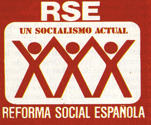 Anagrama de la formació política Reforma Social Espanyola, que a les Balears es deia Reforma Social Balear. Cortesia de la <em>Gran Enciclopèdia de Mallorca</em>.
