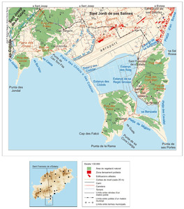 Sant Francesc de s´Estany. Mapa general del poble. Elaboració: José F. Soriano Segura / Antoni Ferrer Torres.