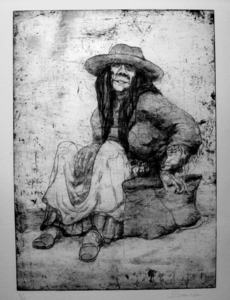 Guy David de Sauzea: <em>Sense títol</em>, aiguafort 50 x 65 cm. Col·lecció de l´artista.