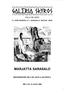 Cartell anunciador d´una exposició a la galeria Skyros, que va dirigir el pintor Carles Guasch.