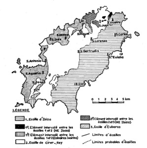 Mapa geològic d´Eivissa realitzat pel geòleg holandès Ewald Nicolas Spiker.