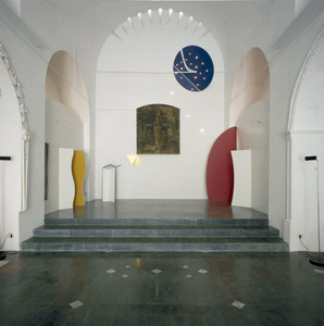 Interior de l´església de l´Hospitalet, que rehabilità Elies Torres tur per dedicar-la a usos culturals.