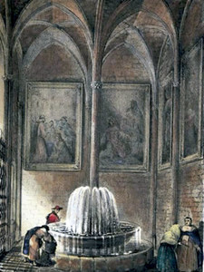 Porteria del convent de Sant Domingo de Palma, segons dibuix de X. Parcerisa, de 1840, on professà l´eivissenc Pere Tur i del qual fou primer dues vegades.