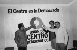 Tres destacats membres de la Unió de Centre Democràtic (UCD): Andreu Tuells Juan, Joan Marí Tur i Joan Josep Ribas Guasch. Foto: Josep Buil Mayral.