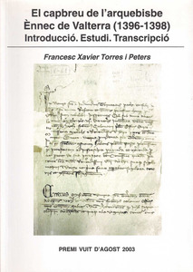 Portada de l´edició del capbreu que l´arquebisbe de Tarragona Ènnec de Vallterra manà confeccionar, obra de Francesc X. Torres Peters.