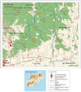 Mapa de la vénda de sa Vorera, del poble de Sant Antoni de Portmany. Elaboració: Josep Antoni Prats Serra / José F. Soriano Segura / Antoni Ferrer Torres.