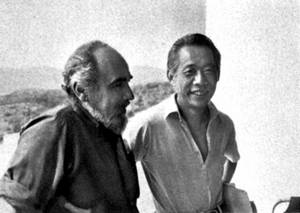Ki Zao-Wou amb
Conrad Marca-Relli,
a Eivissa, el 1975. Foto: Sin-May.