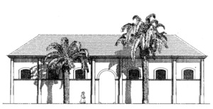 Façana principal de l´antic escorxador de Vila, acabat l´any 1896. Extret d´<em>Eivissa, el palau pagès</em>.