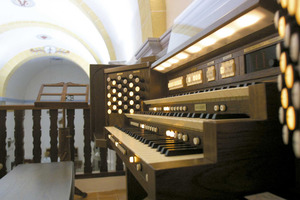 Un orgue, instrument musical utilitzat preferentment en l´acompanyament de la litúrgia cristiana. Foto: Vicent Marí.
